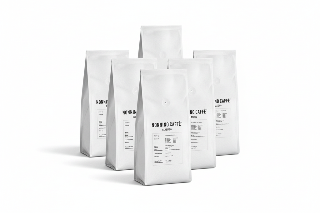 4 Nonnino Caffè Packungen verschachtelt