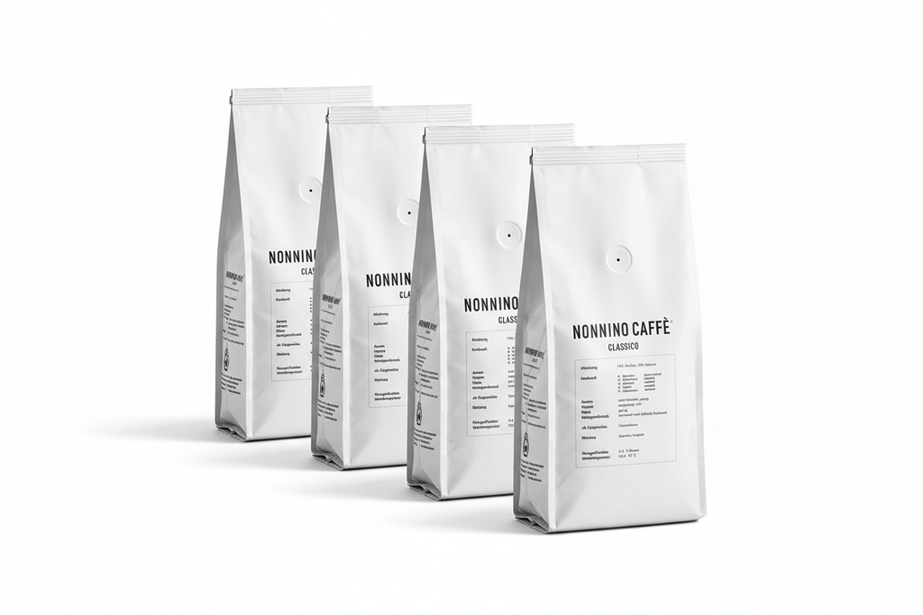 4 Nonnino Caffè Packungen verschachtelt
