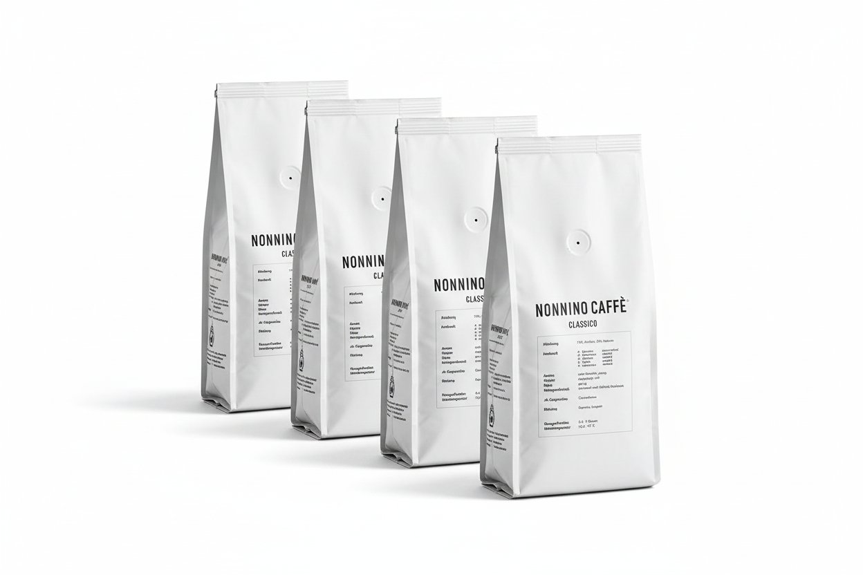4 Nonnino Caffè Packungen verschachtelt